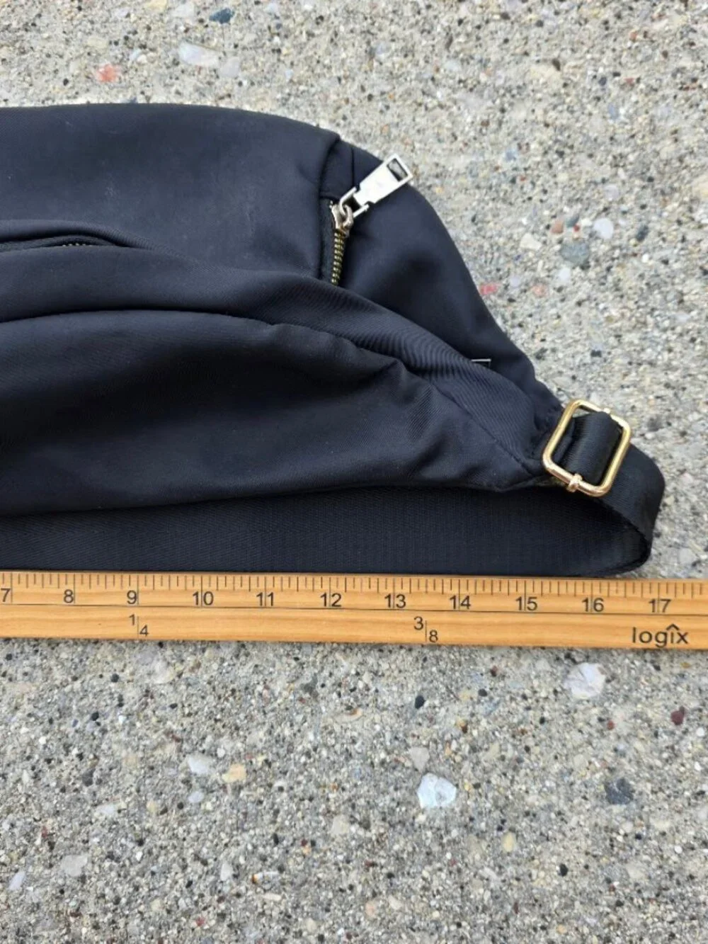 Pretty Simple Savannah Black Nylon Sling Crossbody Bag